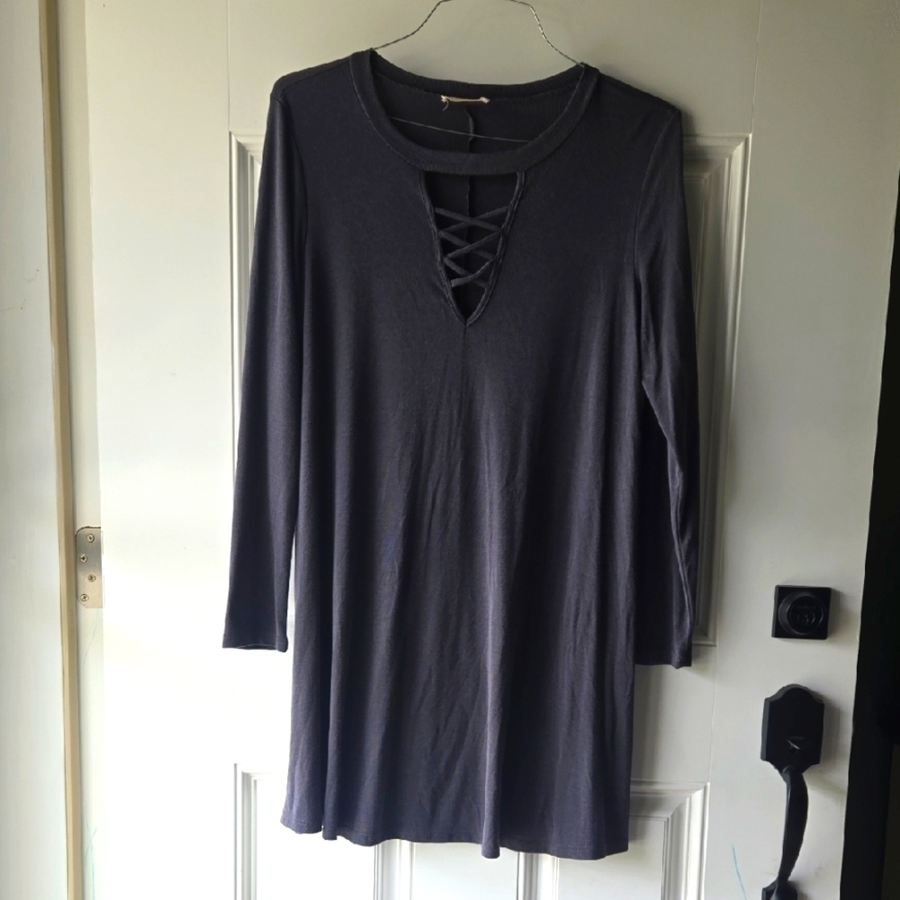 Let Them Eat Cake Long Sleeve Ribbed Mini Dress